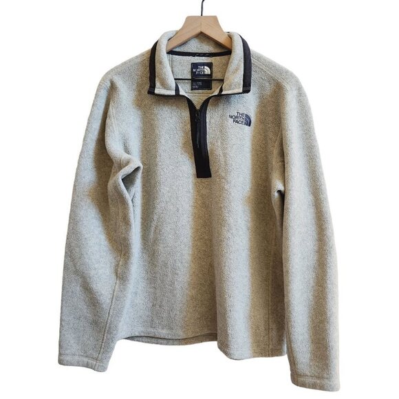 The North Face Other - North Face Men's Pyrite Quarter Zip Fleece Jacket in Wild Oat Heather Tan Sz. M